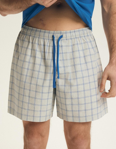 Мъжка пижама Henderson 43453 Nori синя – 100% памук, лятна