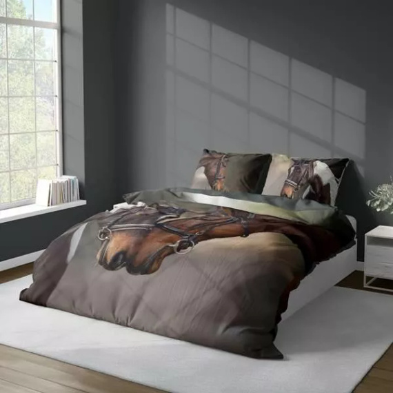 4990 Спално бельо от 3D микрофибър с мотив кон – Detexpol