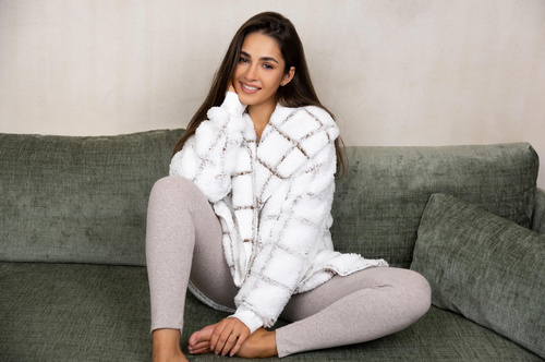 Жилетка Sensis Delphine - бяла каре