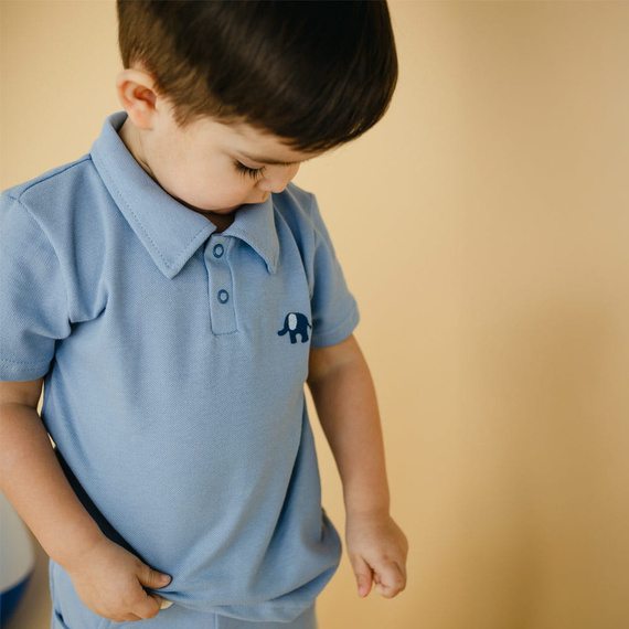 Поло тениска Elephant Eevi - синьо