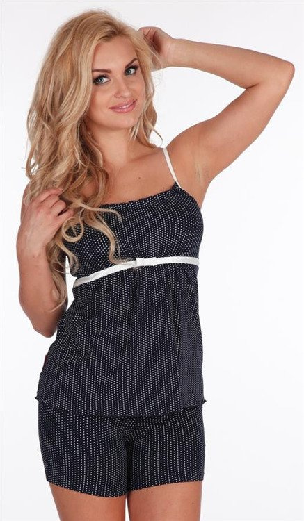 915 Dots Forex дамска пижама - тъмносиня