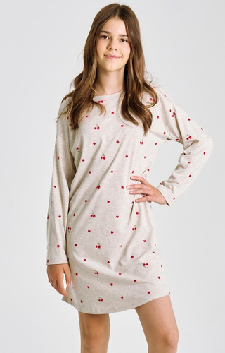 3504 Adele Taro меланж – Риза с дълъг ръкав за момичета, памук