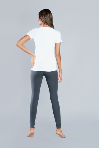 Ibiza Дамска тениска с къс ръкав Италианска мода - бяла