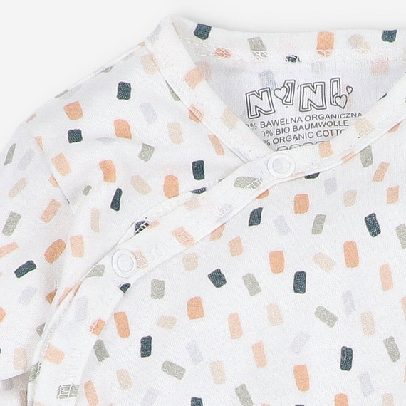 ABN-5327/KRE Гащеризон плик от органичен памук Nini крем