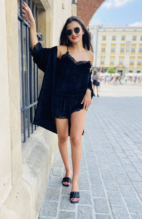 613 Milagros Дамска пижама Forex - черна