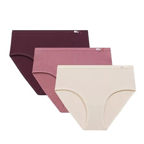 3CLP-004 Atlantic wine-pink-beige – Класически дамски слипове 3 бр. памук