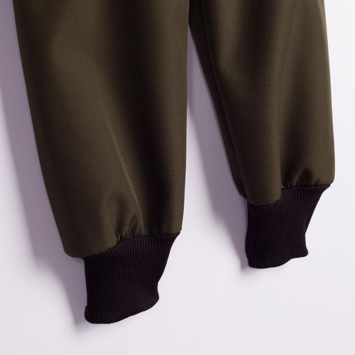 Nicol Детски панталон 229052 softshell с полар, висока талия, с маншети - каки