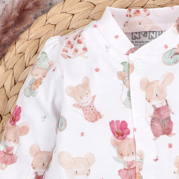 Nini Бебешка Жилетка Little Mouse 100% Органичен Памук – Полско Производство