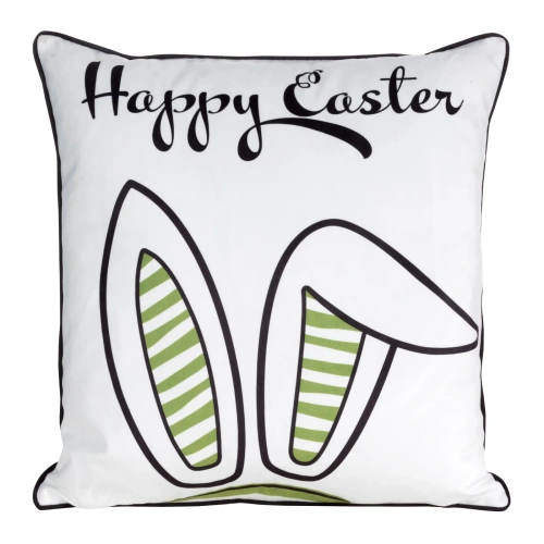 Пролет 2 Великденска калъфка от кадифе с еврощампа, зелени пердета