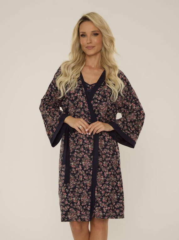 468 Дамски халат Mia Forex - тъмносин