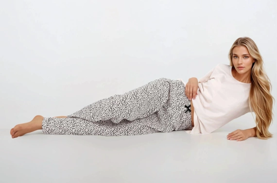 Бежова дамска пижама Impressive You Momenti Per Me