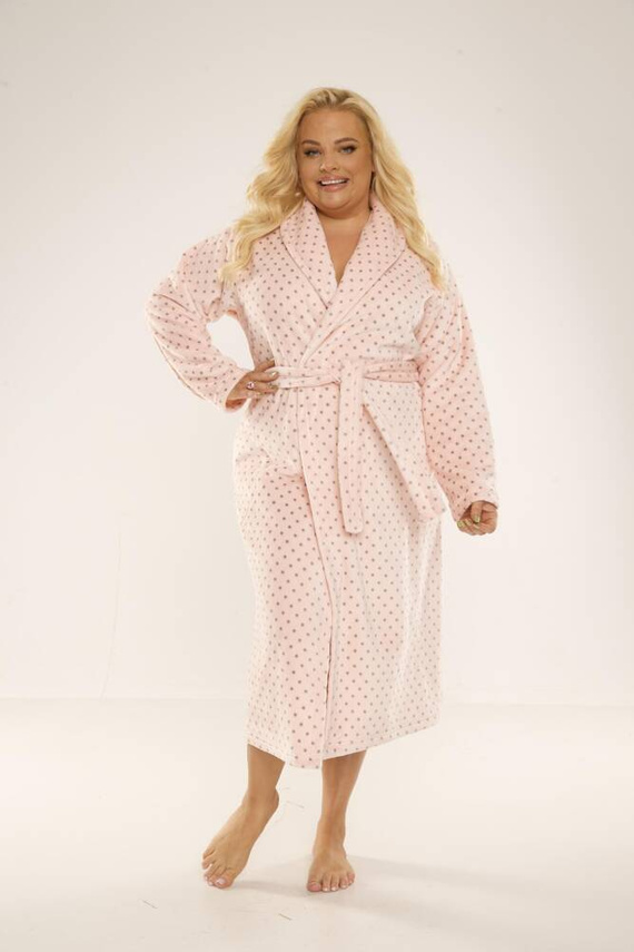 548 Мелани Дълъг дамски халат Forex - сьомга 