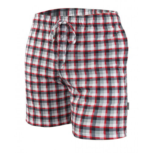 Къс пижамен панталон Milo 2 Sesto Senso, каре 10, червен