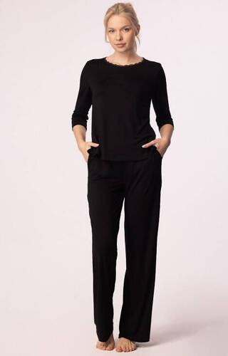 Пижамен панталон Margot Mix&Match Nipplex - черен