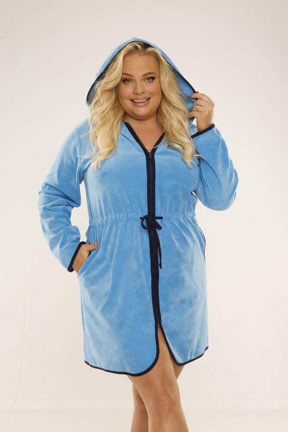 313 Desiree Дамски халат De Lafense - светлосин