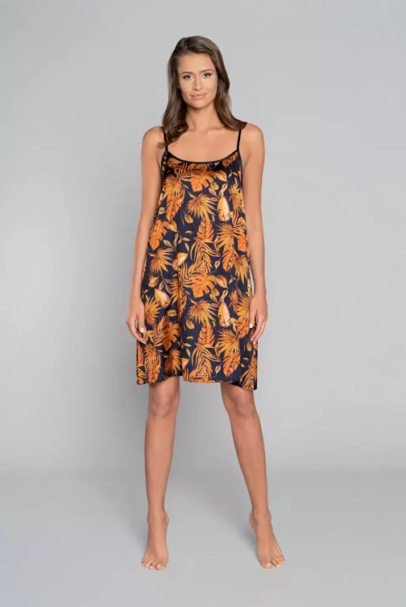 Дамска риза Monstera, тънък силует Italia Fashion - принт 