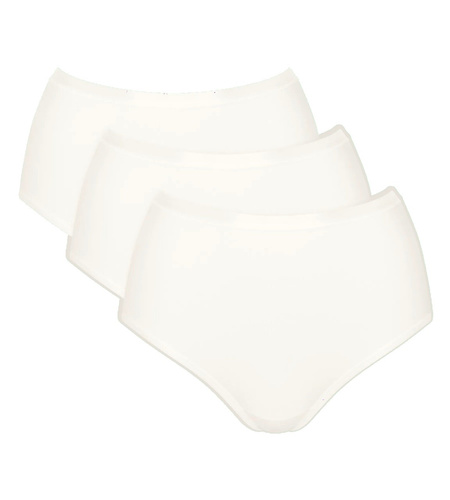 Go Daily Cotton Highwaist Дамски бикини Sloggi - копринено бели