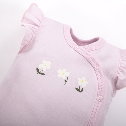 Боди плик с къс ръкав Meadow Eevi - розово