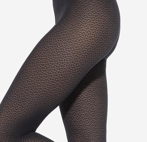 Loretta 158 Дамски чорапогащник Gatta - 50 den, шарени, мат - nero