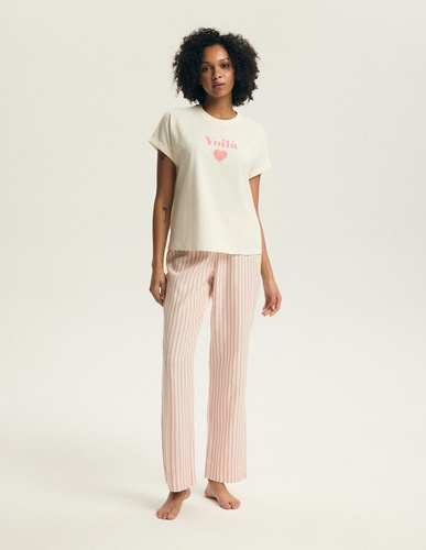 Дамска пижама Henderson Darlan 43707 – памук, дълги панталони, принт