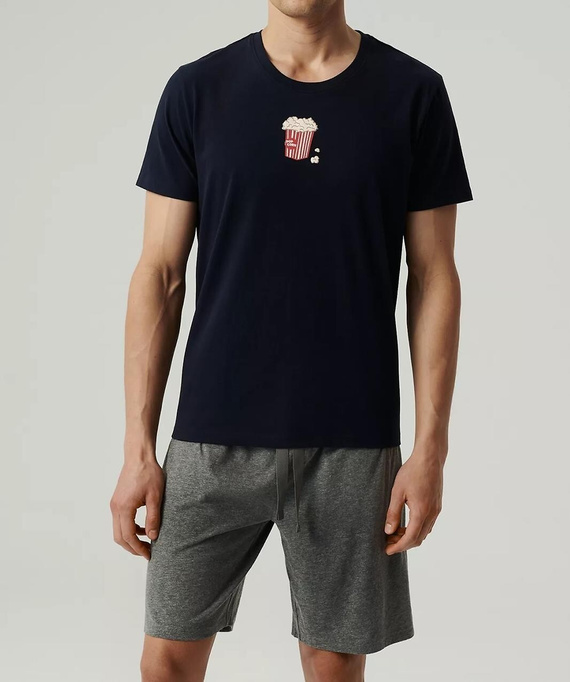 NMP-383 Мъжка пижама с къс ръкав, атлантическо-тъмно синьо