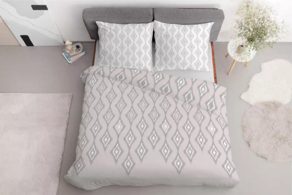 5031 A Detexpol geometry микрофибърно спално бельо, прахово розово