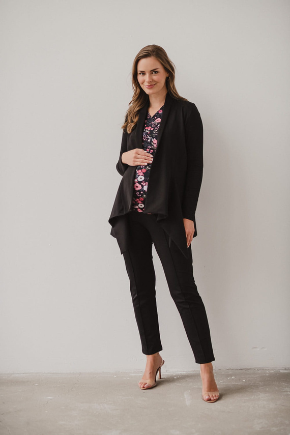 Черна жилетка за бременни Mama Wrap Milk&Love