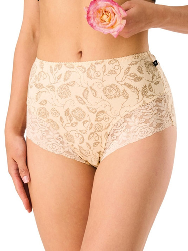 Figi LPF 599 Key бежови-мока maxi бикини – Висококачествен памук, елегантна дантела