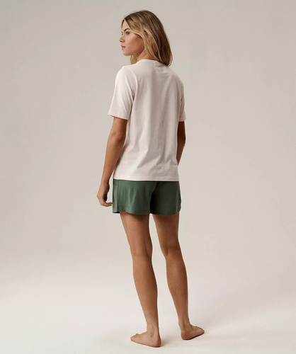 Дамска пижама Atlantic NLP-498E, розово-зелена - памучна, удобна и елегантна