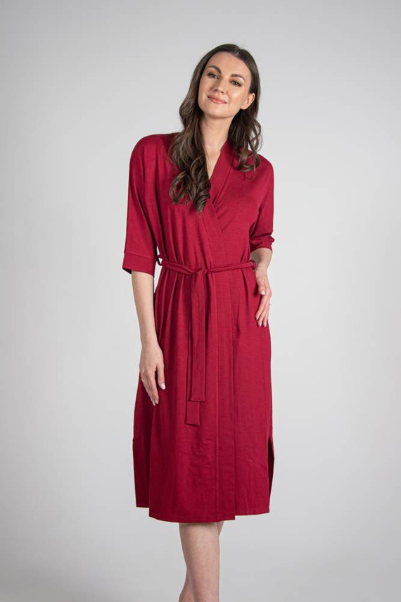 942 Visa Дълъг халат De Lafense - бордо