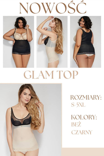 Glam Top оформяща тениска Mitex черна