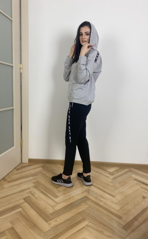 496 Just Forex дамски спортен екип - светъл меланж