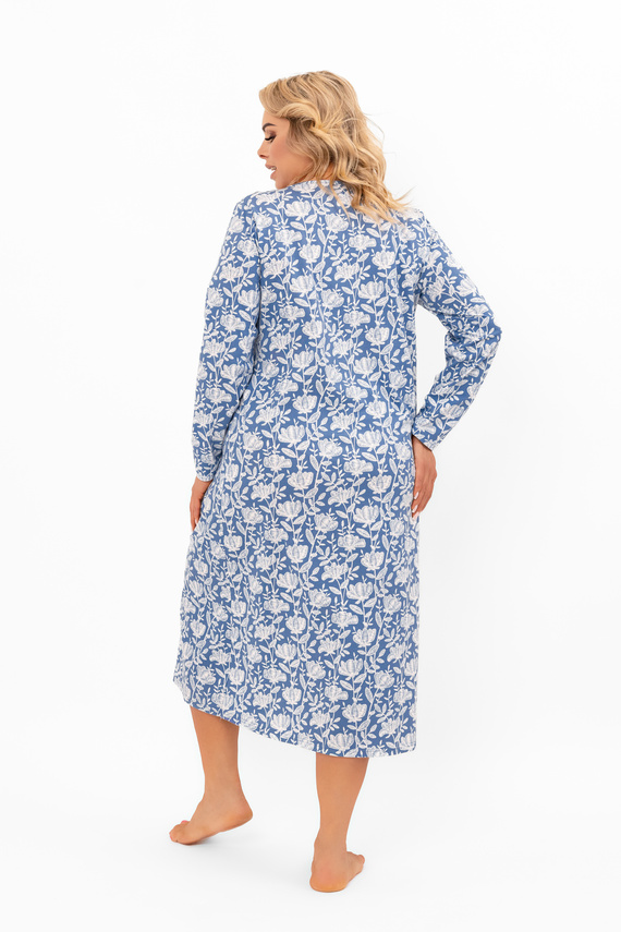 Дамска нощница Boma - дълъг ръкав, памук Италианска мода