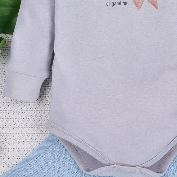 ABN-5384 Fun Origami Body z bawełny organicznej Nini szary