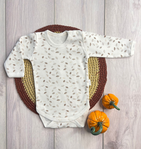 Бебешко боди Mamatti BD15426 листа – памук, удобно