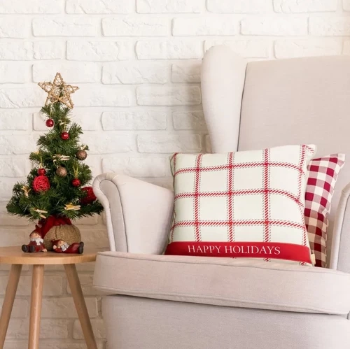 Коледна калъфка Кларк Весели празници Европердета бежово