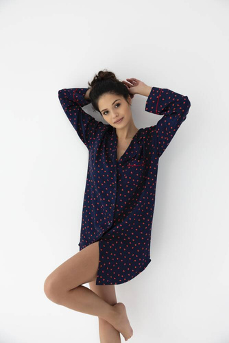 Нощница с копчета Sophia Sensis - тъмносиня