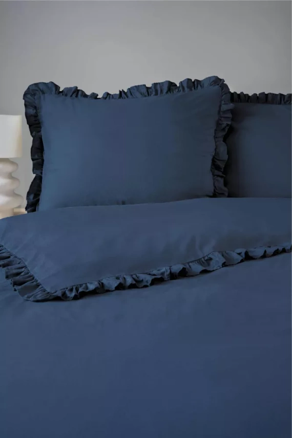 Pure 23 Едноцветно памучно спално бельо Detexpol denim