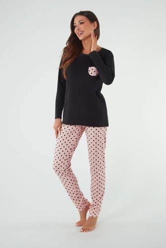 Buscato Дамска пижама с дълъг ръкав и дълъг панталон Италианска мода