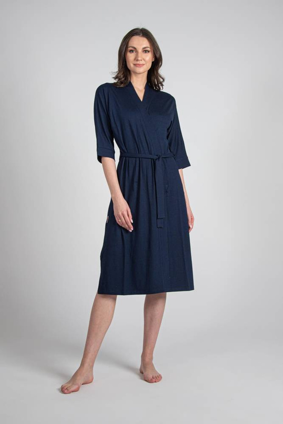 942 Visa Дълъг халат De Lafense - тъмносин