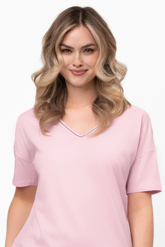 Дамска памучна пижама Marisal - къс ръкав, къс панталон Италианска мода  