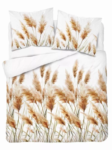 5329 A Сатенено спално бельо Pampas grasses Detexpol gold