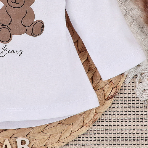 ABN-5358 Sweet Bears Блуза от био памук Nini бежово