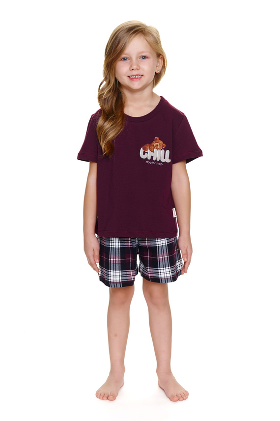 7202 Унисекс детска пижама Doctor Nap "Chill" - бордо