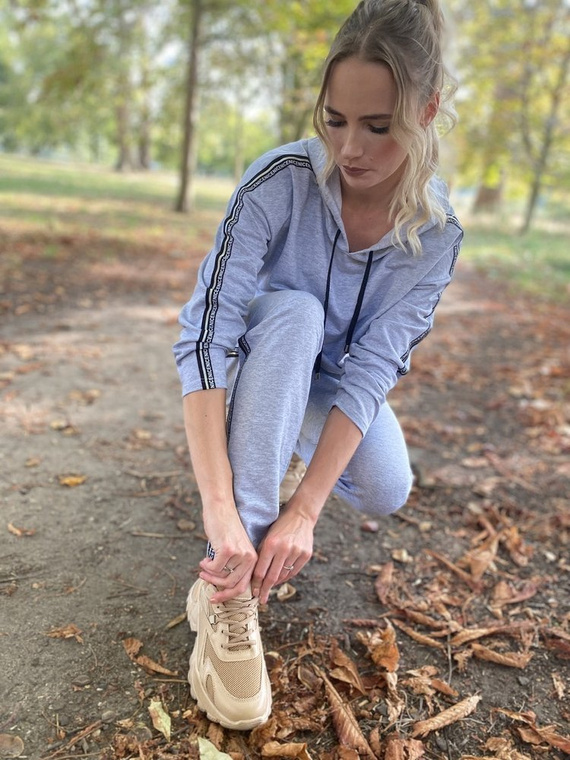 459 Nice Forex дамски спортен костюм - светъл меланж