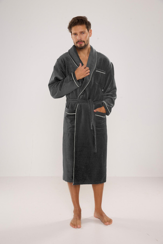 735 Мъжки халат Manuele De Lafense - графит