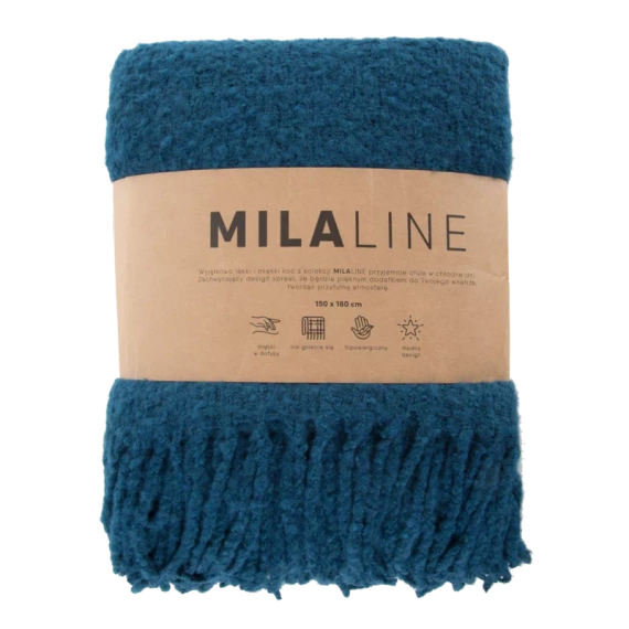 Bela Одеяло, кувертюра имитираща бутилка, Eurofirany, морско синьо