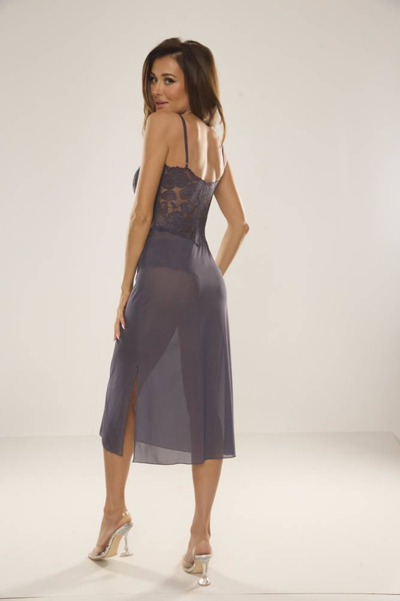 469 Нощна рокля без презрамки Alison Forex - сива