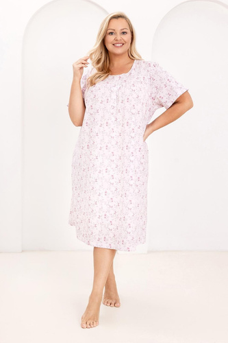 Дамска Нощница 018 Regina – 100% Натурален Памук, Копчета, Свободна Кройка и Комфортен Сън Всяка Нощ