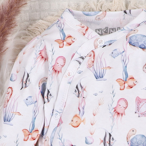 ABN-5471 Боди плик с дълъг ръкав Underwater World Nini – органичен памук, за бебета
